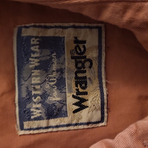 VINTAGE WRANGLER WOMANS L WESTERN LIGHTWEIGHT BUTTON UP w tassels - Picture 4 of 5